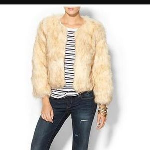 Faux Fur Jacket - Skies Are Blue